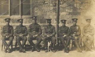 Cadet Corps NCOs with Lieut. 'Dixey' Cossins
