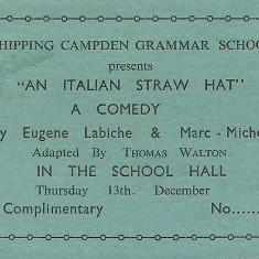 An Italian Straw Hat 1956