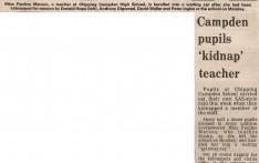Campden Pupils Kidnapp Teacher July 1982