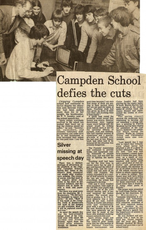 Campden School Defies the Cuts 1981