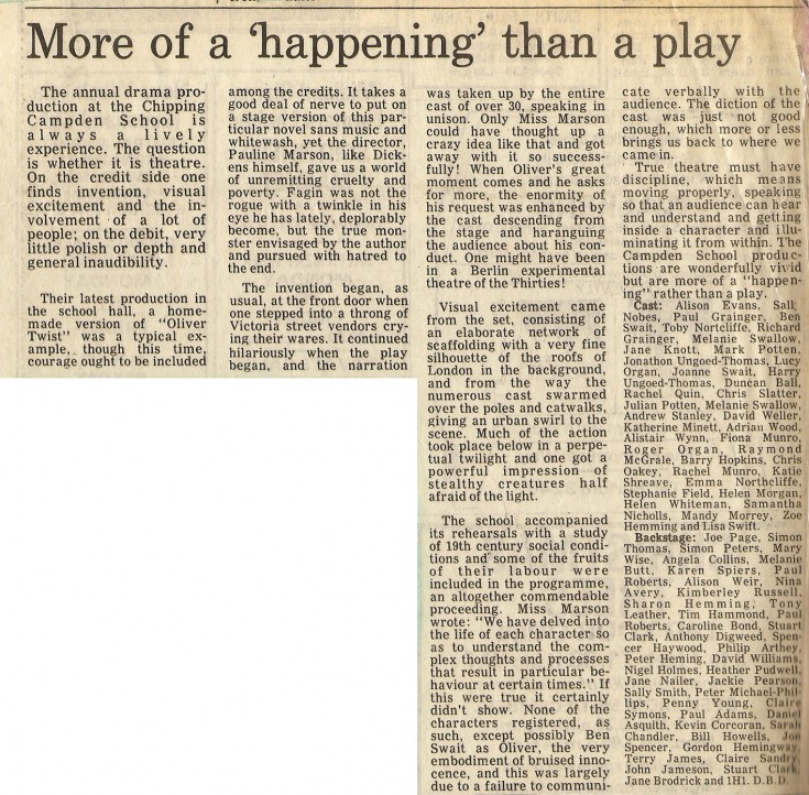More of a Happening that a Play 1982