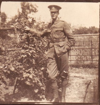 A G Ellis, wearing the school cadet uniform, 1917 | Judith Ellis