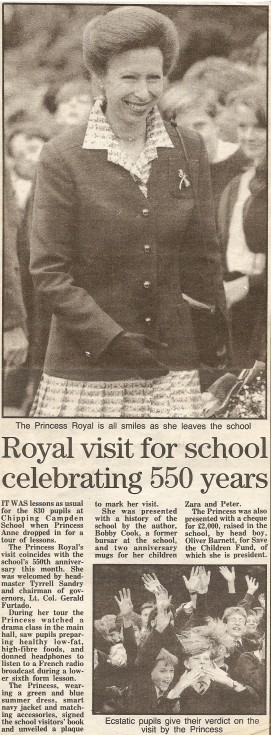 Royal visit for school celebrating 550 years