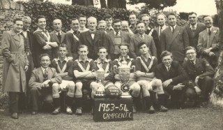 Football Team Mr Winward with Campden Football Team, 1953/4