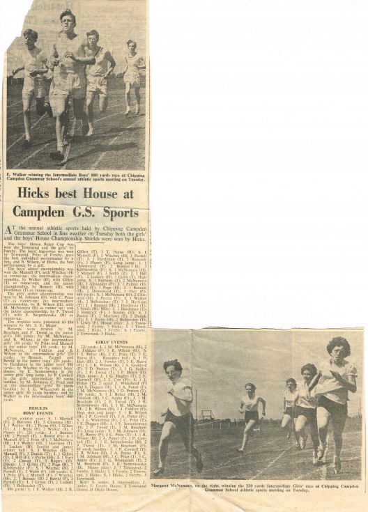 Girls left to right: Barbara Wilson, Angela Potter, ?, Pat Campbell, Jane Fidiam