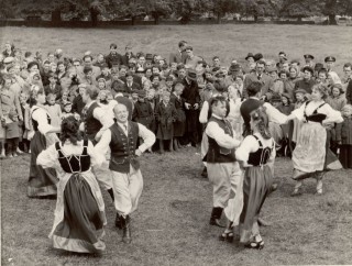 Polish dancers performing at Scuttlebrook Wake c.1955