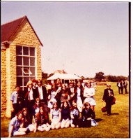 Group 1971 outside sports hall